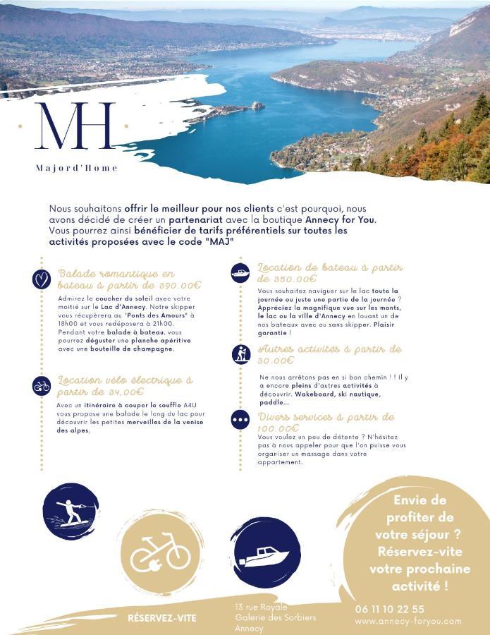 Le Lake - Vue Lac Et Montagne - Majord'Home Annecy Exteriér fotografie